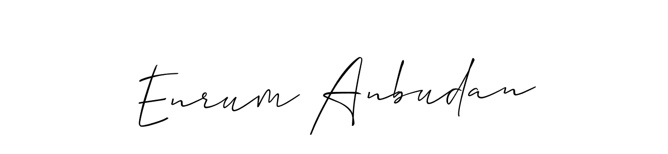 How to make Enrum Anbudan signature? Allison_Script is a professional autograph style. Create handwritten signature for Enrum Anbudan name. Enrum Anbudan signature style 2 images and pictures png