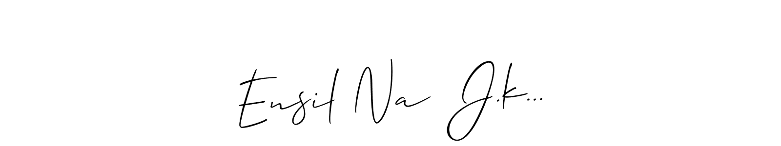 Best and Professional Signature Style for Ensil Na  J.k.... Allison_Script Best Signature Style Collection. Ensil Na  J.k... signature style 2 images and pictures png