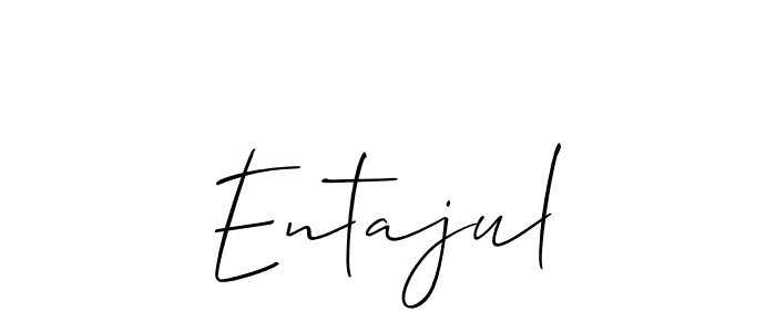 if you are searching for the best signature style for your name Entajul. so please give up your signature search. here we have designed multiple signature styles  using Allison_Script. Entajul signature style 2 images and pictures png
