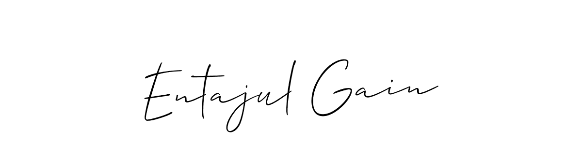 Design your own signature with our free online signature maker. With this signature software, you can create a handwritten (Allison_Script) signature for name Entajul Gain. Entajul Gain signature style 2 images and pictures png