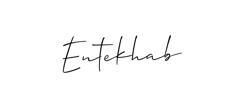 How to make Entekhab name signature. Use Allison_Script style for creating short signs online. This is the latest handwritten sign. Entekhab signature style 2 images and pictures png