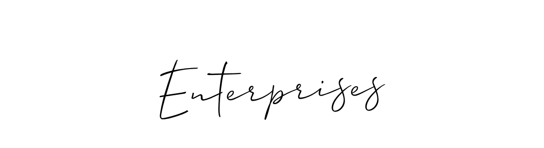 How to make Enterprises signature? Allison_Script is a professional autograph style. Create handwritten signature for Enterprises name. Enterprises signature style 2 images and pictures png