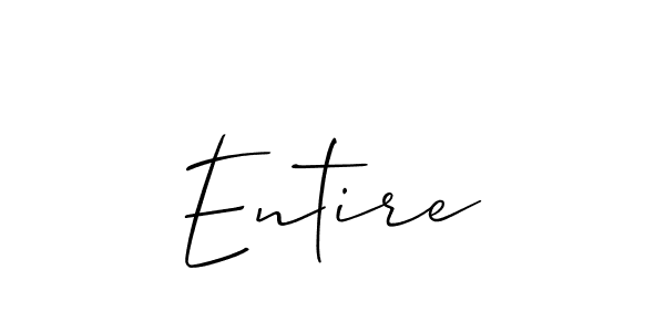 Design your own signature with our free online signature maker. With this signature software, you can create a handwritten (Allison_Script) signature for name Entire. Entire signature style 2 images and pictures png