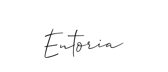 How to make Entoria signature? Allison_Script is a professional autograph style. Create handwritten signature for Entoria name. Entoria signature style 2 images and pictures png