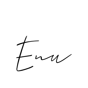 How to Draw Enu signature style? Allison_Script is a latest design signature styles for name Enu. Enu signature style 2 images and pictures png