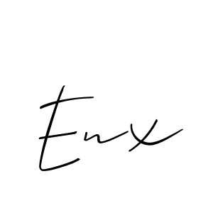 The best way (Allison_Script) to make a short signature is to pick only two or three words in your name. The name Enx include a total of six letters. For converting this name. Enx signature style 2 images and pictures png