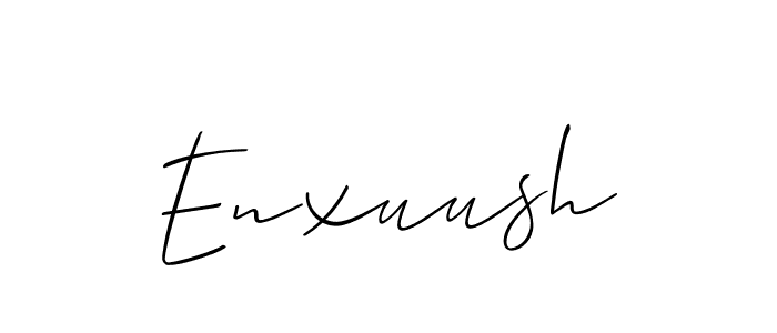 if you are searching for the best signature style for your name Enxuush. so please give up your signature search. here we have designed multiple signature styles  using Allison_Script. Enxuush signature style 2 images and pictures png