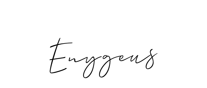 How to make Enygeus signature? Allison_Script is a professional autograph style. Create handwritten signature for Enygeus name. Enygeus signature style 2 images and pictures png
