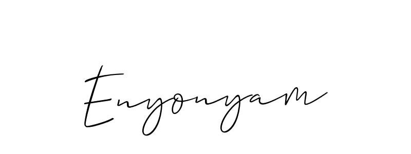 Make a beautiful signature design for name Enyonyam. With this signature (Allison_Script) style, you can create a handwritten signature for free. Enyonyam signature style 2 images and pictures png
