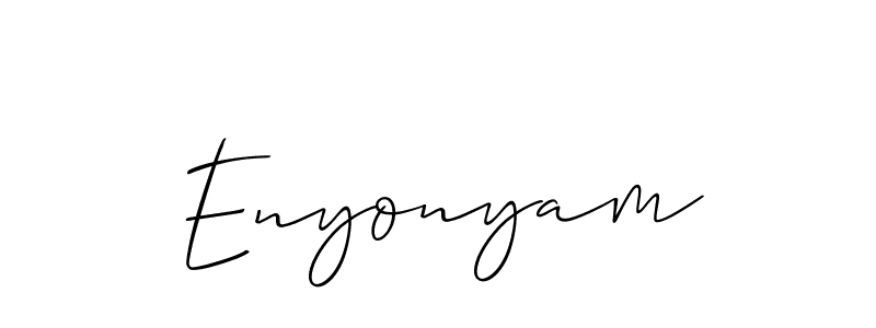 Make a short Enyonyam signature style. Manage your documents anywhere anytime using Allison_Script. Create and add eSignatures, submit forms, share and send files easily. Enyonyam signature style 2 images and pictures png