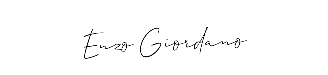 Make a beautiful signature design for name Enzo Giordano. With this signature (Allison_Script) style, you can create a handwritten signature for free. Enzo Giordano signature style 2 images and pictures png