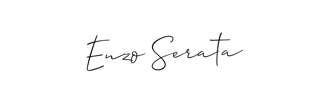 The best way (Allison_Script) to make a short signature is to pick only two or three words in your name. The name Enzo Serata include a total of six letters. For converting this name. Enzo Serata signature style 2 images and pictures png