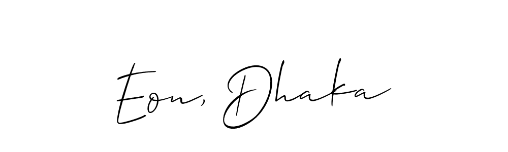 Make a beautiful signature design for name Eon, Dhaka. With this signature (Allison_Script) style, you can create a handwritten signature for free. Eon, Dhaka signature style 2 images and pictures png