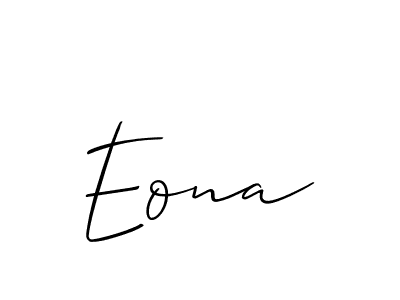 How to make Eona signature? Allison_Script is a professional autograph style. Create handwritten signature for Eona name. Eona signature style 2 images and pictures png