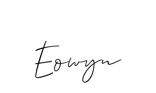 Use a signature maker to create a handwritten signature online. With this signature software, you can design (Allison_Script) your own signature for name Eowyn. Eowyn signature style 2 images and pictures png