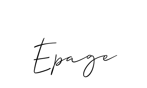 You should practise on your own different ways (Allison_Script) to write your name (Epage) in signature. don't let someone else do it for you. Epage signature style 2 images and pictures png