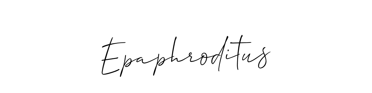 The best way (Allison_Script) to make a short signature is to pick only two or three words in your name. The name Epaphroditus include a total of six letters. For converting this name. Epaphroditus signature style 2 images and pictures png