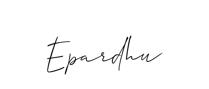 How to make Epardhu name signature. Use Allison_Script style for creating short signs online. This is the latest handwritten sign. Epardhu signature style 2 images and pictures png