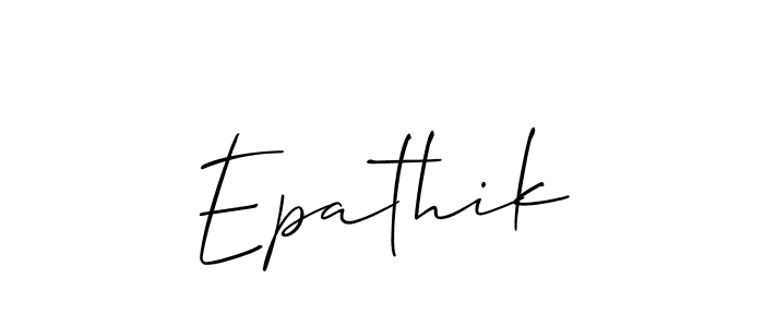 How to make Epathik signature? Allison_Script is a professional autograph style. Create handwritten signature for Epathik name. Epathik signature style 2 images and pictures png