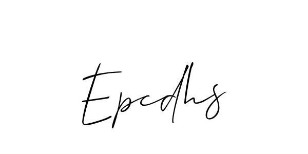 Also we have Epcdhs name is the best signature style. Create professional handwritten signature collection using Allison_Script autograph style. Epcdhs signature style 2 images and pictures png