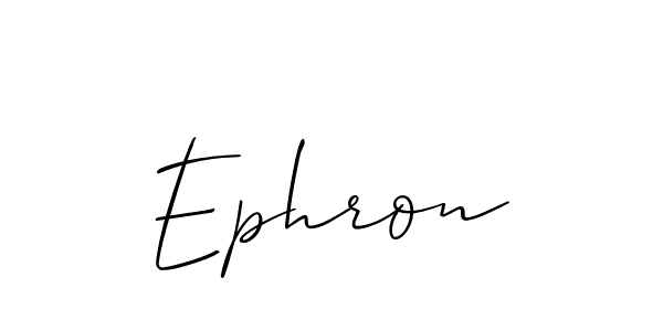 Create a beautiful signature design for name Ephron. With this signature (Allison_Script) fonts, you can make a handwritten signature for free. Ephron signature style 2 images and pictures png