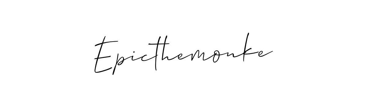 Also You can easily find your signature by using the search form. We will create Epicthemonke name handwritten signature images for you free of cost using Allison_Script sign style. Epicthemonke signature style 2 images and pictures png