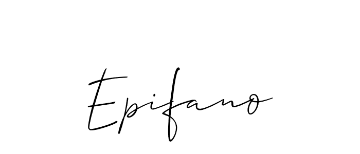 Create a beautiful signature design for name Epifano. With this signature (Allison_Script) fonts, you can make a handwritten signature for free. Epifano signature style 2 images and pictures png