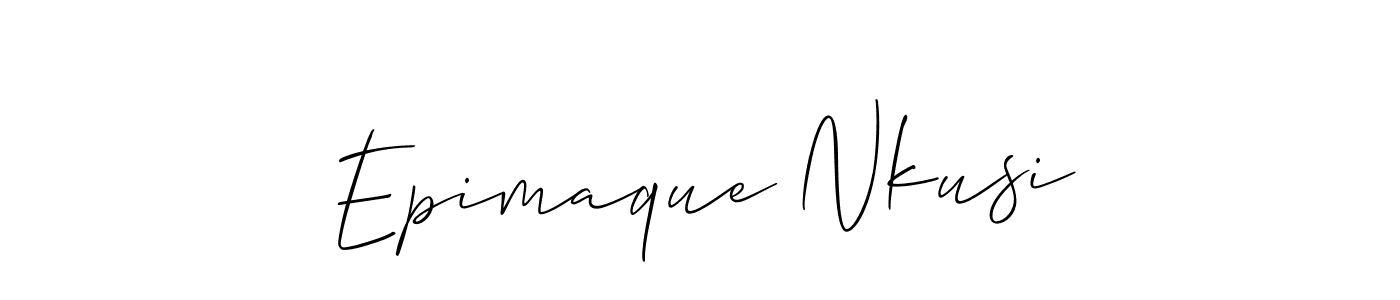 It looks lik you need a new signature style for name Epimaque Nkusi. Design unique handwritten (Allison_Script) signature with our free signature maker in just a few clicks. Epimaque Nkusi signature style 2 images and pictures png
