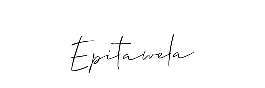 Use a signature maker to create a handwritten signature online. With this signature software, you can design (Allison_Script) your own signature for name Epitawela. Epitawela signature style 2 images and pictures png