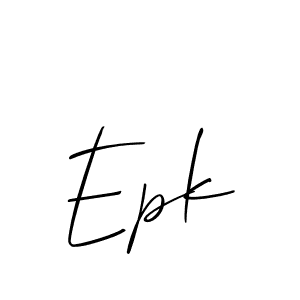 How to make Epk signature? Allison_Script is a professional autograph style. Create handwritten signature for Epk name. Epk signature style 2 images and pictures png