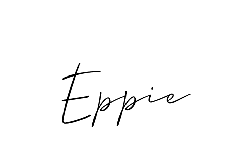 Use a signature maker to create a handwritten signature online. With this signature software, you can design (Allison_Script) your own signature for name Eppie. Eppie signature style 2 images and pictures png