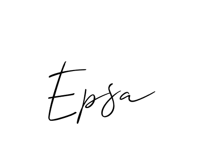 Make a beautiful signature design for name Epsa. Use this online signature maker to create a handwritten signature for free. Epsa signature style 2 images and pictures png