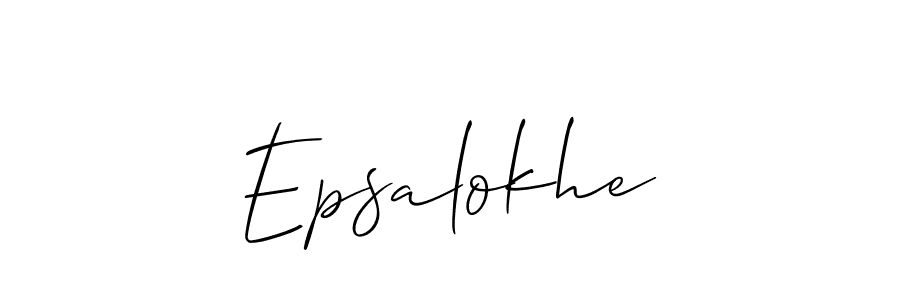 Make a beautiful signature design for name Epsalokhe. Use this online signature maker to create a handwritten signature for free. Epsalokhe signature style 2 images and pictures png