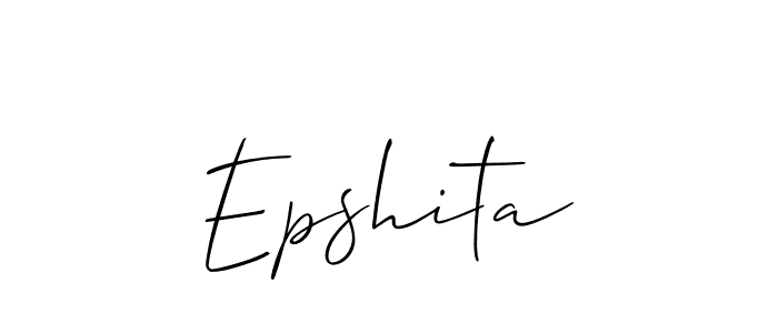 Make a short Epshita signature style. Manage your documents anywhere anytime using Allison_Script. Create and add eSignatures, submit forms, share and send files easily. Epshita signature style 2 images and pictures png