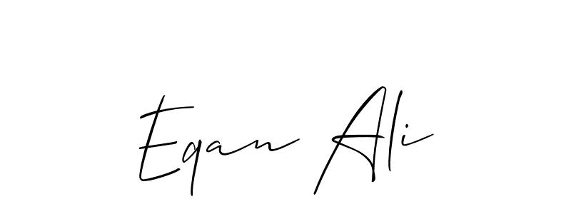 Design your own signature with our free online signature maker. With this signature software, you can create a handwritten (Allison_Script) signature for name Eqan Ali. Eqan Ali signature style 2 images and pictures png