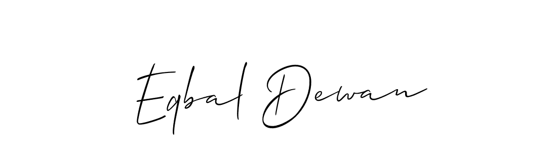 Make a beautiful signature design for name Eqbal Dewan. With this signature (Allison_Script) style, you can create a handwritten signature for free. Eqbal Dewan signature style 2 images and pictures png