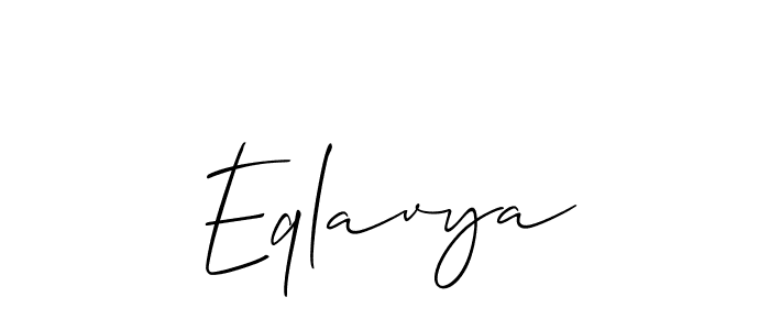 if you are searching for the best signature style for your name Eqlavya. so please give up your signature search. here we have designed multiple signature styles  using Allison_Script. Eqlavya signature style 2 images and pictures png