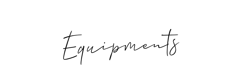 Similarly Allison_Script is the best handwritten signature design. Signature creator online .You can use it as an online autograph creator for name Equipments. Equipments signature style 2 images and pictures png