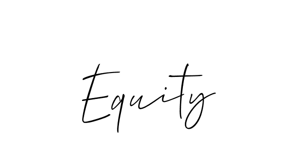 Make a beautiful signature design for name Equity. With this signature (Allison_Script) style, you can create a handwritten signature for free. Equity signature style 2 images and pictures png