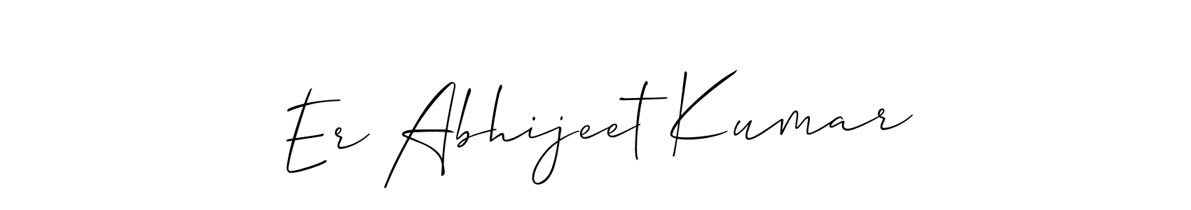 if you are searching for the best signature style for your name Er Abhijeet Kumar. so please give up your signature search. here we have designed multiple signature styles  using Allison_Script. Er Abhijeet Kumar signature style 2 images and pictures png