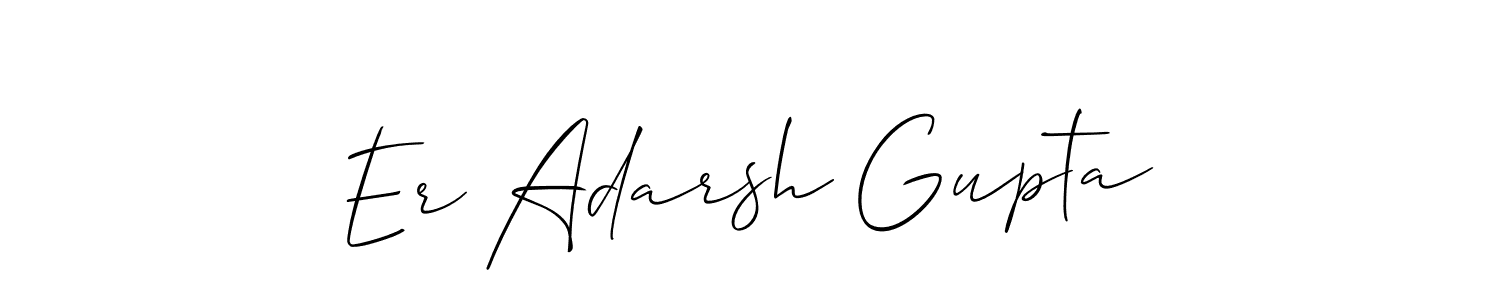 Create a beautiful signature design for name Er Adarsh Gupta. With this signature (Allison_Script) fonts, you can make a handwritten signature for free. Er Adarsh Gupta signature style 2 images and pictures png