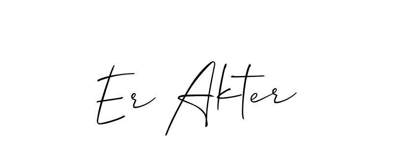Similarly Allison_Script is the best handwritten signature design. Signature creator online .You can use it as an online autograph creator for name Er Akter. Er Akter signature style 2 images and pictures png