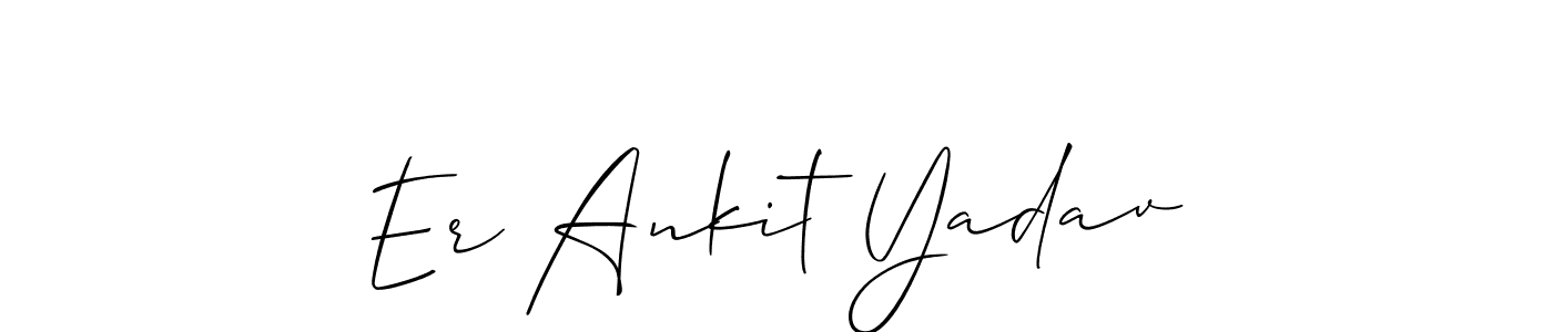 Design your own signature with our free online signature maker. With this signature software, you can create a handwritten (Allison_Script) signature for name Er Ankit Yadav. Er Ankit Yadav signature style 2 images and pictures png