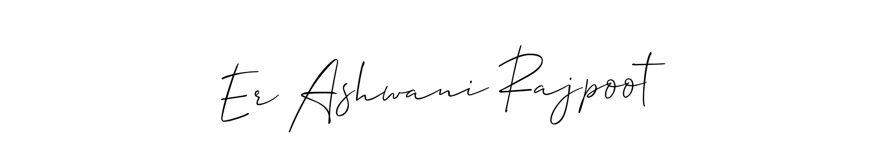 Also we have Er Ashwani Rajpoot name is the best signature style. Create professional handwritten signature collection using Allison_Script autograph style. Er Ashwani Rajpoot signature style 2 images and pictures png