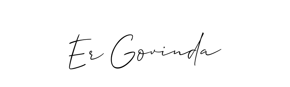 How to make Er Govinda name signature. Use Allison_Script style for creating short signs online. This is the latest handwritten sign. Er Govinda signature style 2 images and pictures png