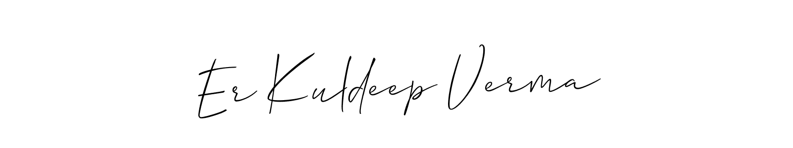 How to Draw Er Kuldeep Verma signature style? Allison_Script is a latest design signature styles for name Er Kuldeep Verma. Er Kuldeep Verma signature style 2 images and pictures png