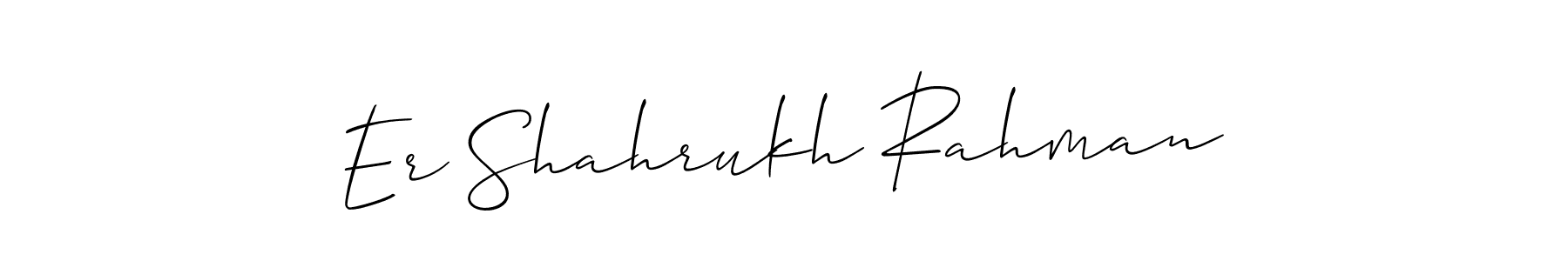 Make a short Er Shahrukh Rahman signature style. Manage your documents anywhere anytime using Allison_Script. Create and add eSignatures, submit forms, share and send files easily. Er Shahrukh Rahman signature style 2 images and pictures png