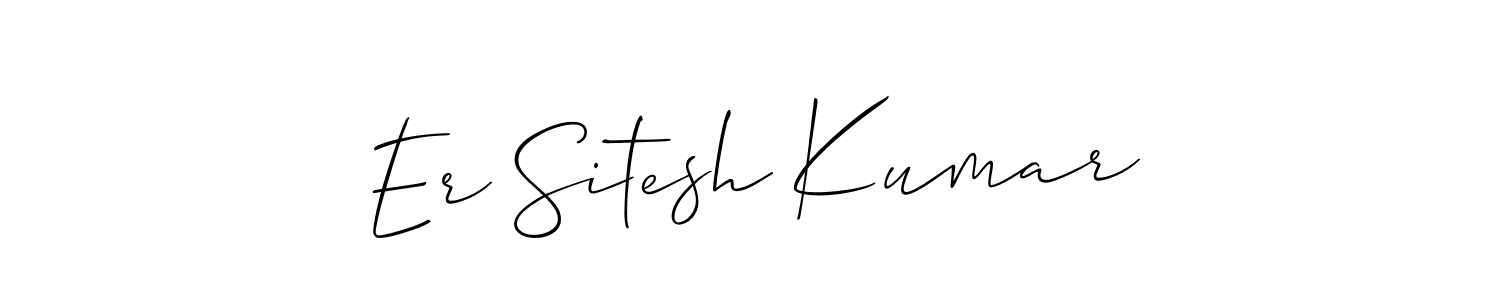 How to Draw Er Sitesh Kumar signature style? Allison_Script is a latest design signature styles for name Er Sitesh Kumar. Er Sitesh Kumar signature style 2 images and pictures png