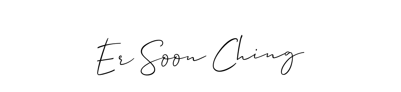 Allison_Script is a professional signature style that is perfect for those who want to add a touch of class to their signature. It is also a great choice for those who want to make their signature more unique. Get Er Soon Ching name to fancy signature for free. Er Soon Ching signature style 2 images and pictures png