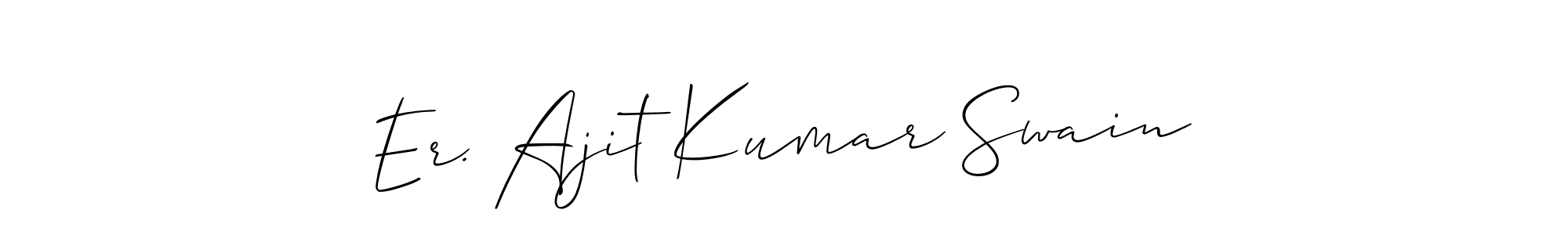 if you are searching for the best signature style for your name Er. Ajit Kumar Swain. so please give up your signature search. here we have designed multiple signature styles  using Allison_Script. Er. Ajit Kumar Swain signature style 2 images and pictures png